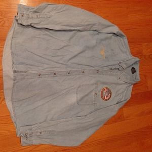 Men Jeans Denim Shirt XXL